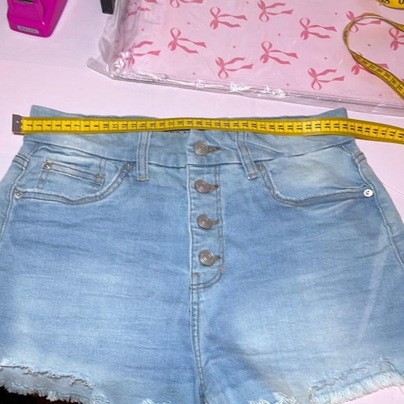 Blue Jean Shorts Distressed Cutoff Casual - Picture 7 of 7